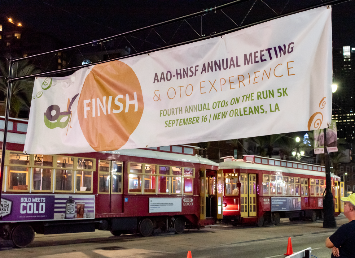 AAO-HNS Banner for a 5k Run